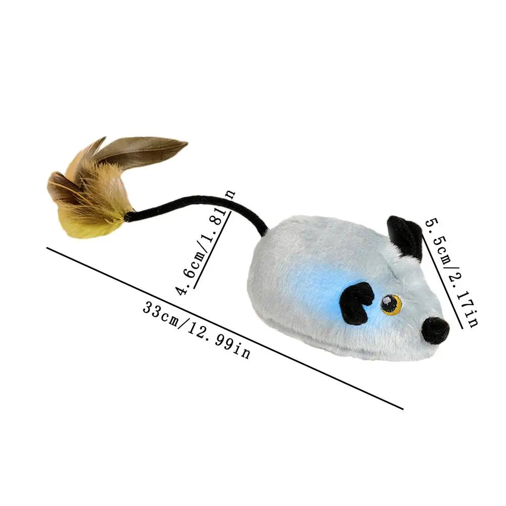 Automatic SensingMouse Moving Cat Toys Electronic Squeaky Mice Moving CatMouse Toy For Kitten Indoor/Outdoor Pet Cat Exercise