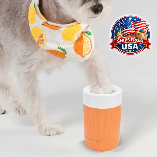 Portable Dog Paw Washing Cup with Soft Silicone Brush Muddy Paw Washer for Small Medium Dogs Easy Clean Tool