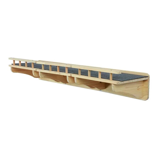 47.2 x 11.8 Natural Solid Wood Wall Mounted Cat Shelves, Superhighway Walkway Balcony Wall Furniture, Steps Stairs, Perch
