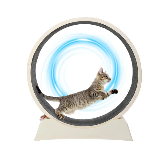 Cat Exercise Wheel, 31" Cat Treadmill for Indoor Cats, Cat Running Wheel with Carpeted Runway for Weight Loss