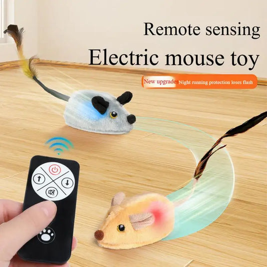 Automatic SensingMouse Moving Cat Toys Electronic Squeaky Mice Moving CatMouse Toy For Kitten Indoor/Outdoor Pet Cat Exercise