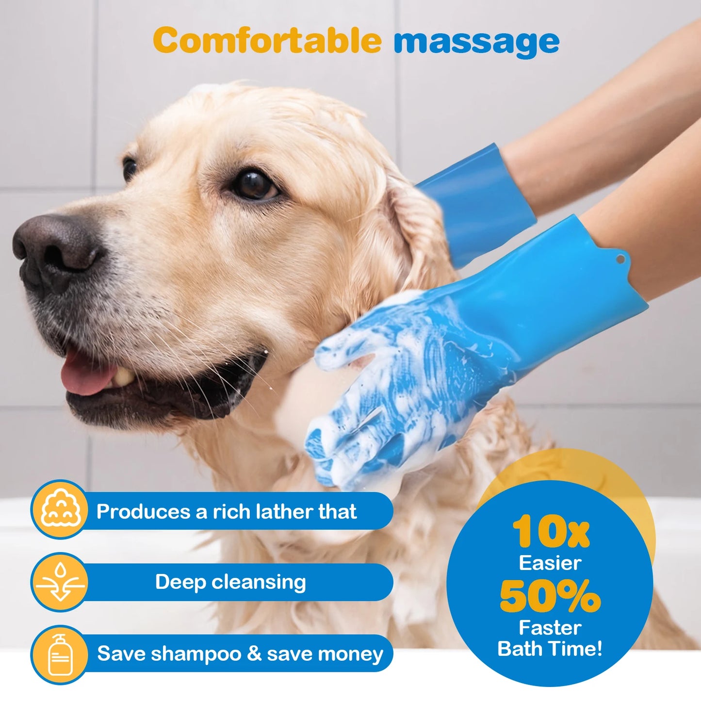 6PCS Pet Silicone Grooming Kit
