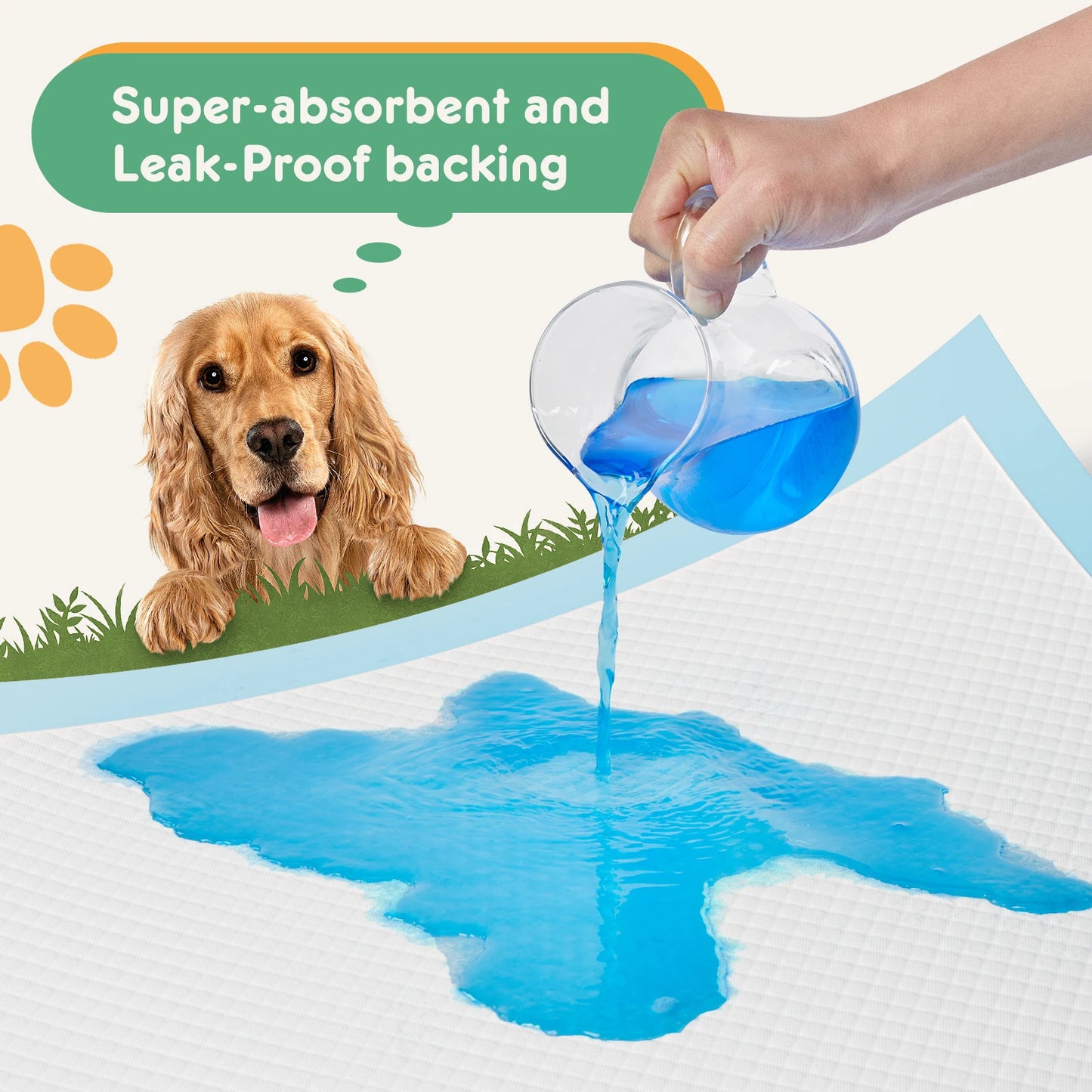 22" x 22" Super Absorbency Disposable Leakproof Quick Drying Disposable Pee Pads