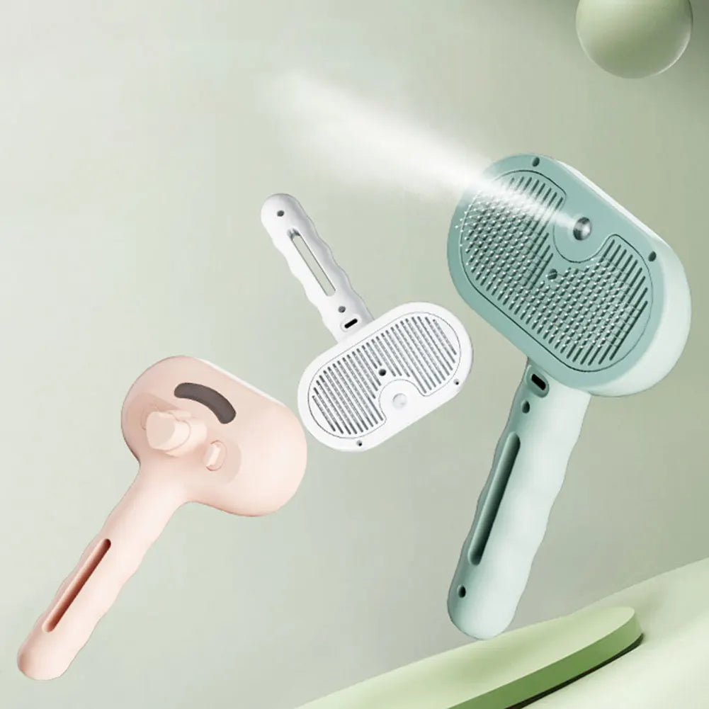 3 in 1 Rechargeable Pet Steam Brush with Release Button