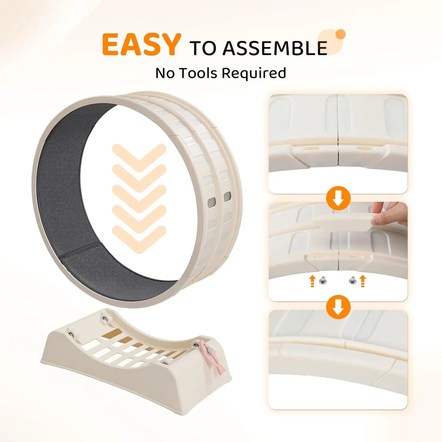 Cat Exercise Wheel, 31" Cat Treadmill for Indoor Cats, Cat Running Wheel with Carpeted Runway for Weight Loss