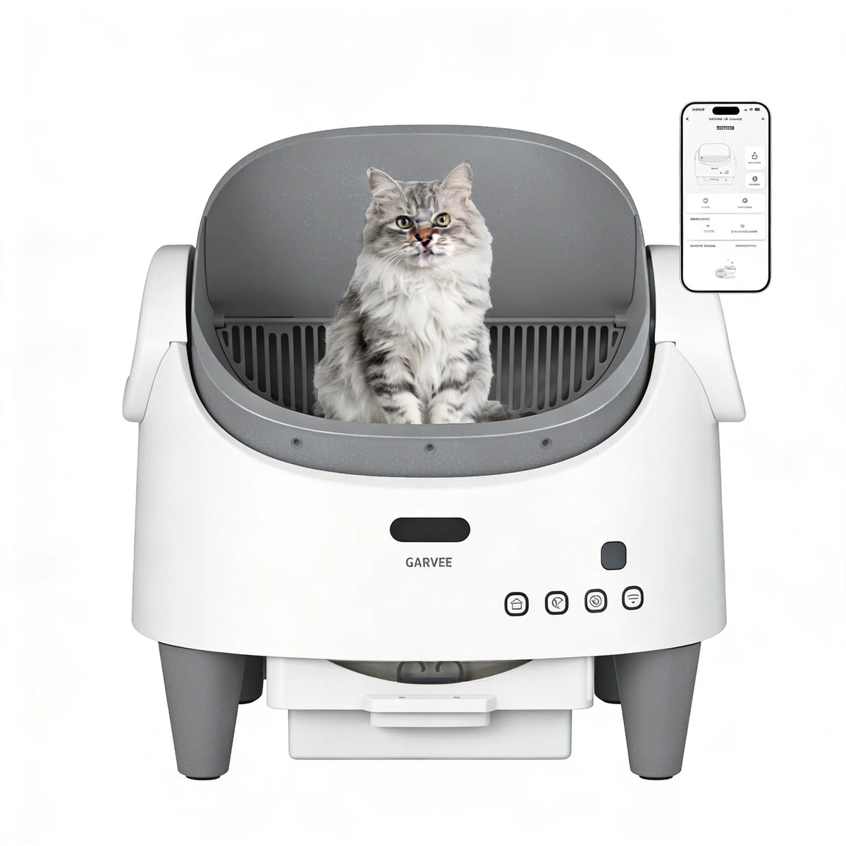 Self Cleaning Smart Litter Box APP Controlled Automatic Odor-Free Cat ...