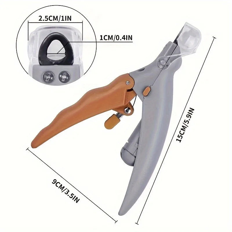 Pet Nail Clipper, Nail Trimmer for Dogs and Cats, Built-in LED Light, Steel Blades, Quick Trimming with Nail Collector