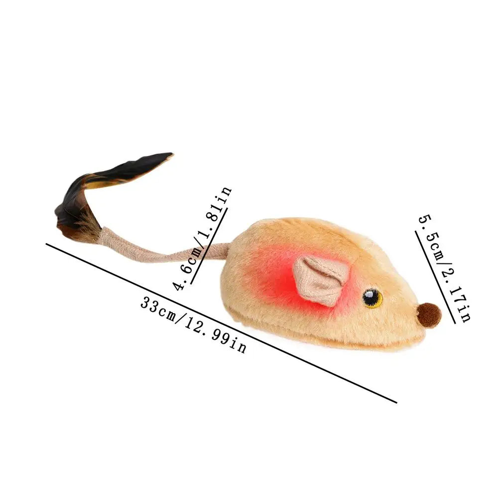 Automatic SensingMouse Moving Cat Toys Electronic Squeaky Mice Moving CatMouse Toy For Kitten Indoor/Outdoor Pet Cat Exercise