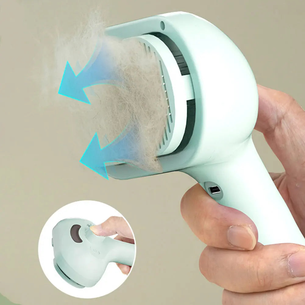 3 in 1 Cat Steam Grooming Brush with Release Button