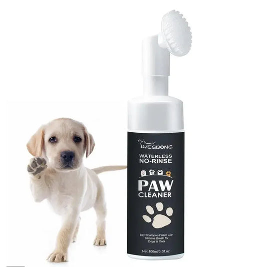 100ml Dog/Cat Paw & Claw Waterless Foam Deep Cleanser with Brush