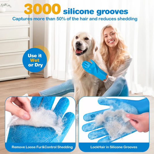 6PCS Pet Silicone Grooming Kit