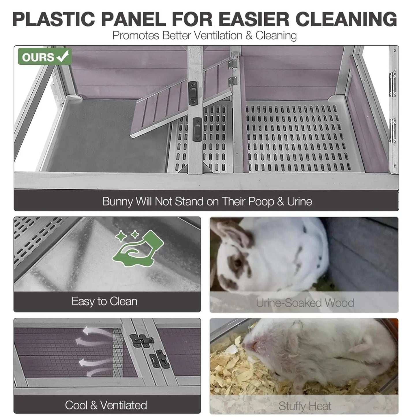 Guinea Pig Cages with Wheels, Large Hamster Cage with Anti-Chewing Ramp and Hideouts, Zinc Cool Plate