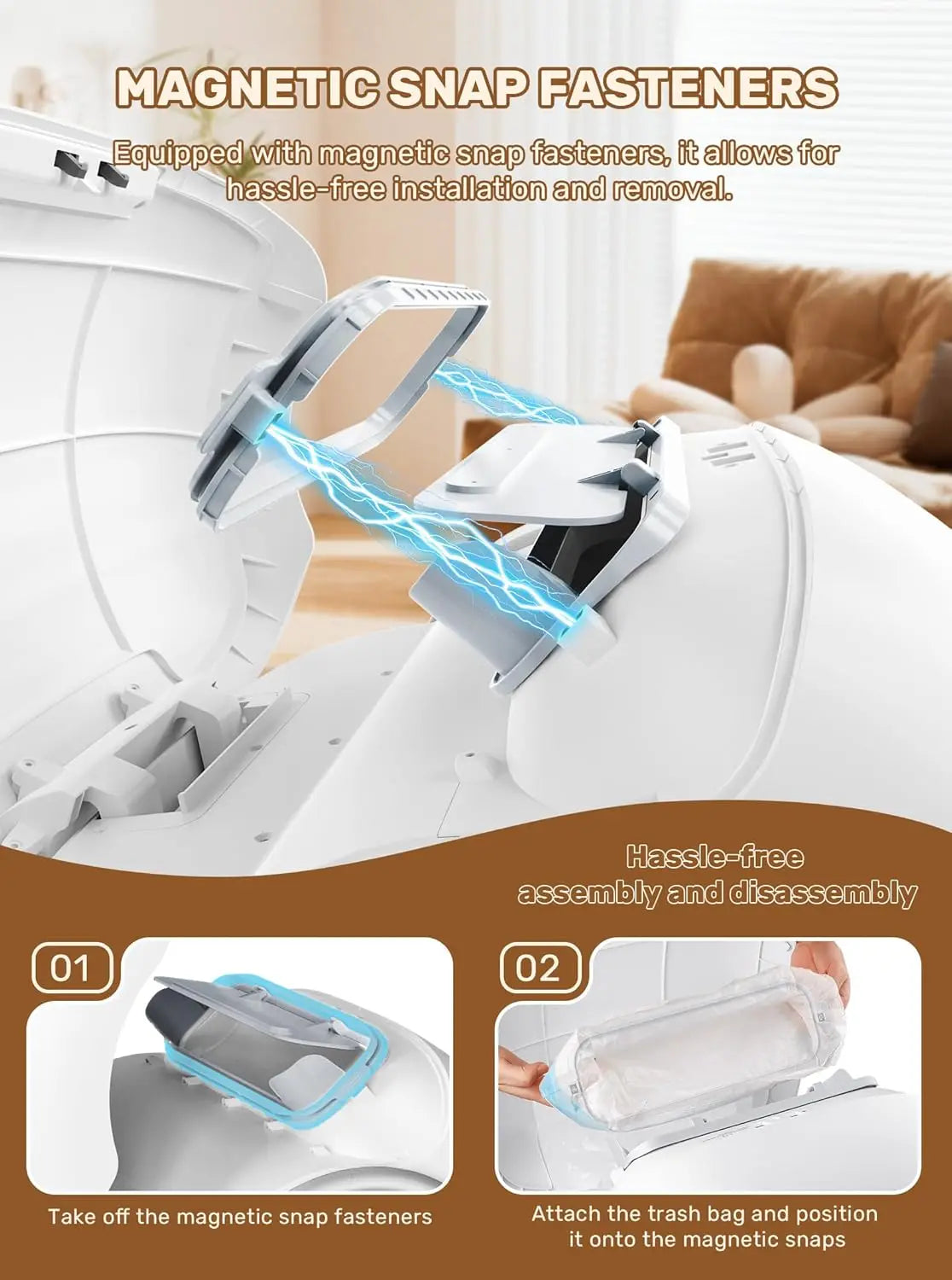 Automatic Litter Box, (2026) Multi-Function Upgrade Robot Self Cleaning Litter Box for Multiple Cats, 65L+9L Extra, Customized