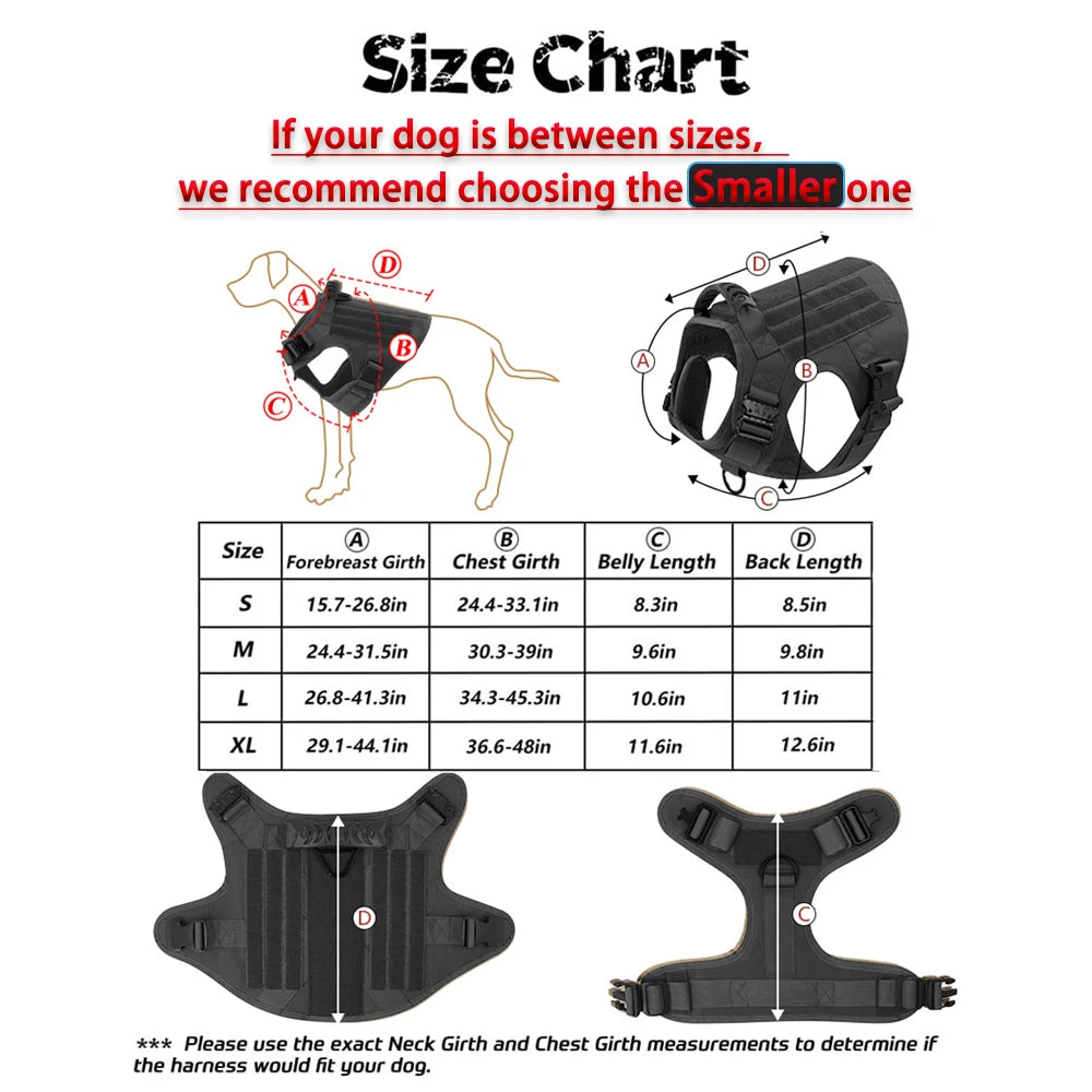 Tactical Dog Harness Leash Set for Dogs