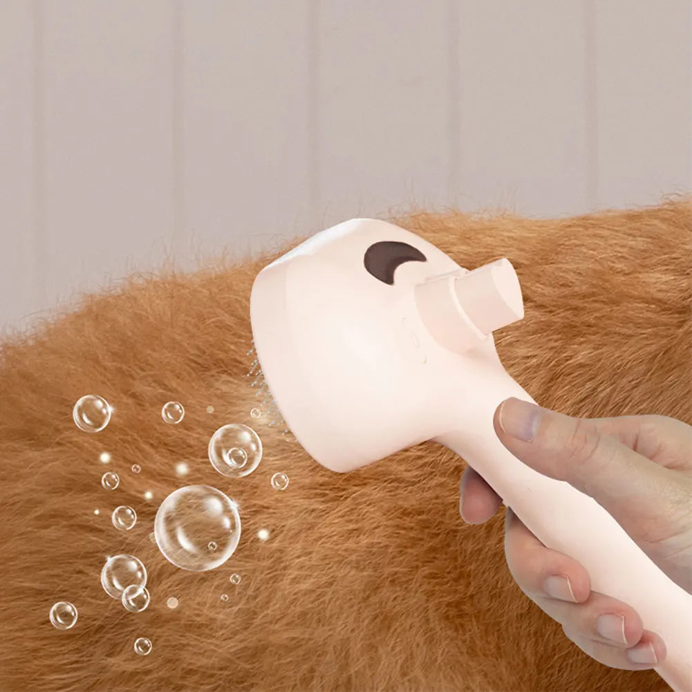 3 in 1 Rechargeable Pet Steam Brush with Release Button
